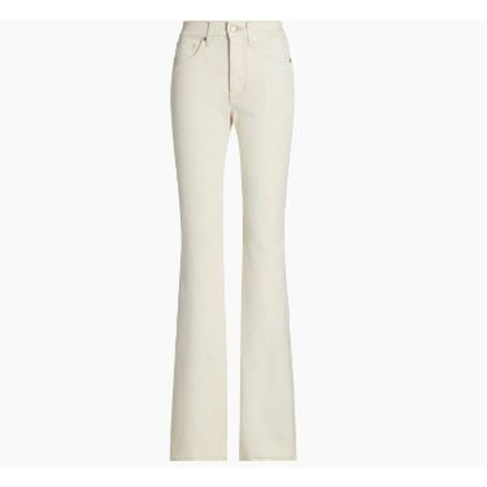 Veronica Beard Beverly High Rise Skinny Flare Jeans 26 NWT 298 ECRU IRRG - Picture 2 of 13